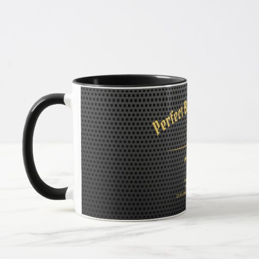 Mug Noir Carbon Or Luxe élégant Clair Unique (Gauche)