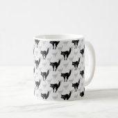 Mug Noir Chat Shadow Silhouette Motif Design (Devant droit)