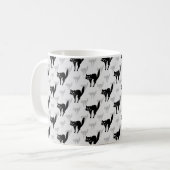 Mug Noir Chat Shadow Silhouette Motif Design (Devant gauche)