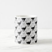 Mug Noir Chat Shadow Silhouette Motif Design (Centre)