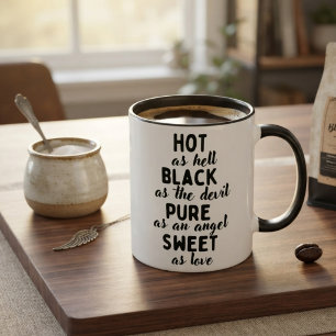 Mug Noir Chaud Pur Sucré