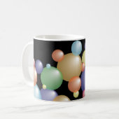 Mug Noir coloré de bulles (Devant gauche)