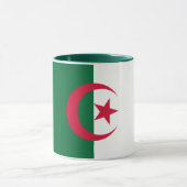 Mug noir Combo avec drapeau d'Algérie (Centre)