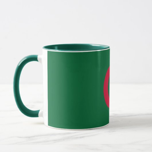 Mug noir Combo avec drapeau d'Algérie (Gauche)