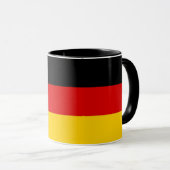Mug noir Combo avec drapeau d'Allemagne (Devant droit)