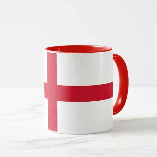 Mug noir Combo avec drapeau d'Angleterre, Royaume- (Devant droit)