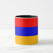 Mug noir Combo avec drapeau d'Arménie (Centre)
