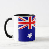 Mug noir Combo avec drapeau d'Australie (Gauche)