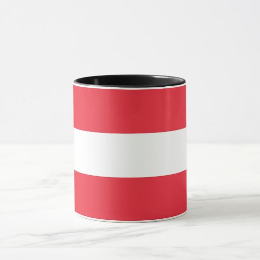 Mug noir Combo avec drapeau d'Autriche (Centre)