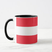 Mug noir Combo avec drapeau d'Autriche (Gauche)
