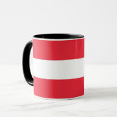 Mug noir Combo avec drapeau d'Autriche (Devant gauche)
