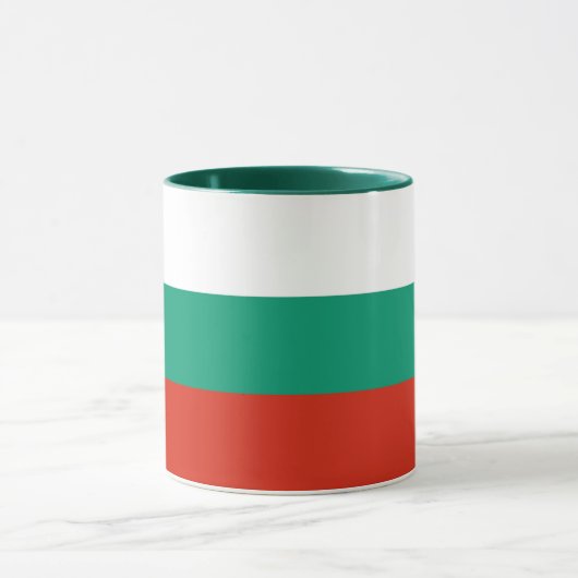 Mug noir Combo avec drapeau de Bulgarie (Centre)