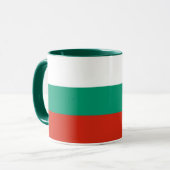 Mug noir Combo avec drapeau de Bulgarie (Devant gauche)