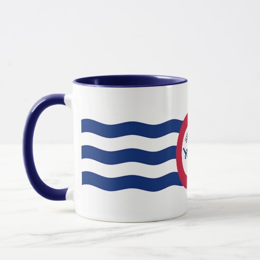 Mug noir Combo avec drapeau de Cincinnati (Gauche)