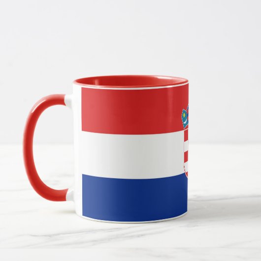 Mug noir Combo avec drapeau de Croatie (Gauche)