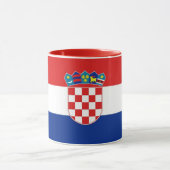 Mug noir Combo avec drapeau de Croatie (Centre)