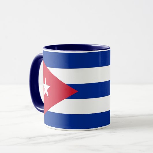 Mug noir Combo avec drapeau de Cuba (Devant gauche)