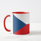 Mug noir Combo avec drapeau de Czechia (Gauche)