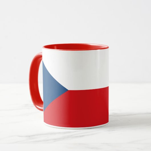 Mug noir Combo avec drapeau de Czechia (Devant gauche)