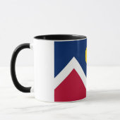 Mug noir Combo avec drapeau de Denver, USA (Gauche)