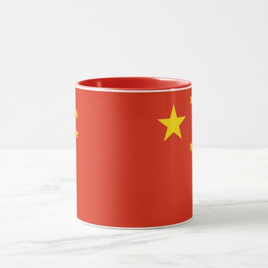 Mug noir Combo avec drapeau de la Chine (Centre)