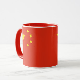Mug noir Combo avec drapeau de la Chine