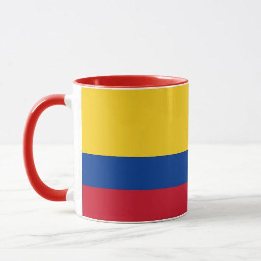 Mug noir Combo avec drapeau de la Colombie (Gauche)