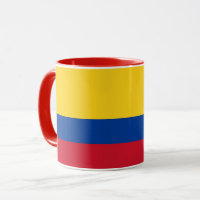 Mug noir Combo avec drapeau de la Colombie
