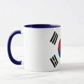 Mug noir Combo avec drapeau de la Corée du Sud (Gauche)