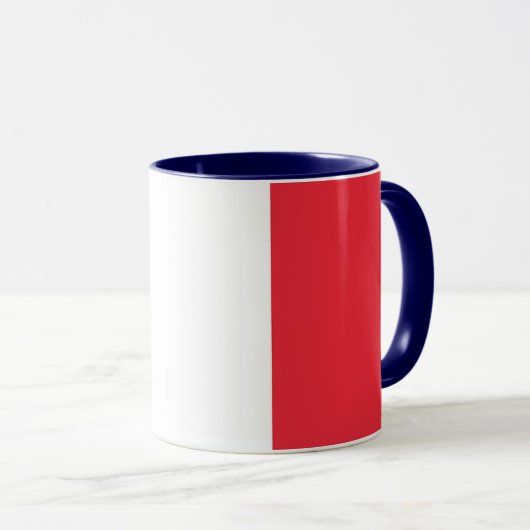 Mug noir Combo avec drapeau de la France (Devant droit)