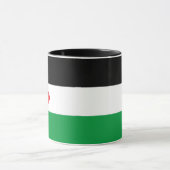 Mug noir Combo avec drapeau de la Palestine (Centre)