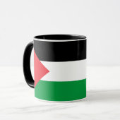 Mug noir Combo avec drapeau de la Palestine (Devant gauche)