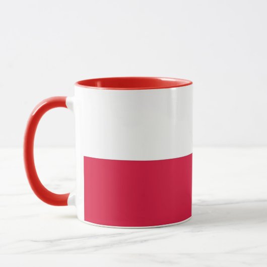 Mug noir Combo avec drapeau de la Pologne (Gauche)