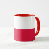 Mug noir Combo avec drapeau de la Pologne (Devant droit)