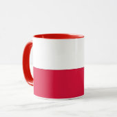 Mug noir Combo avec drapeau de la Pologne (Devant gauche)