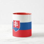 Mug noir Combo avec drapeau de la Slovaquie (Centre)