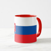 Mug noir Combo avec drapeau de la Slovaquie (Devant droit)