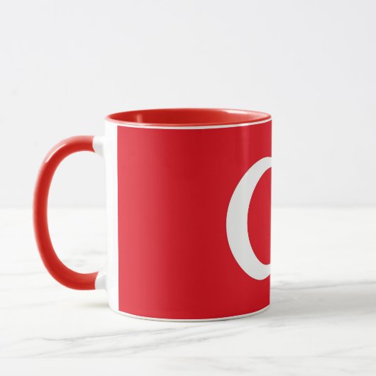 Mug noir Combo avec drapeau de la Turquie (Gauche)