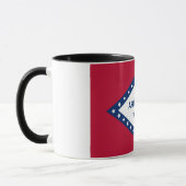 Mug noir Combo avec drapeau de l'Arkansas, États-U (Gauche)