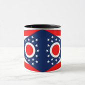 Mug noir Combo avec drapeau de l'Etat de l'Ohio, U (Centre)