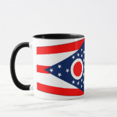 Mug noir Combo avec drapeau de l'Etat de l'Ohio, U (Gauche)