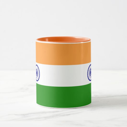 Mug noir Combo avec drapeau de l'Inde (Centre)