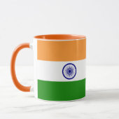 Mug noir Combo avec drapeau de l'Inde (Gauche)