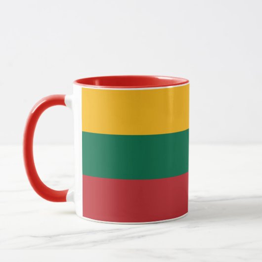 Mug noir Combo avec drapeau de Lituanie (Gauche)