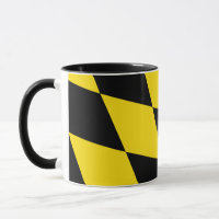 Mug noir Combo avec drapeau de Munich, Bavière