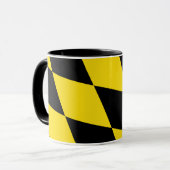 Mug noir Combo avec drapeau de Munich, Bavière (Devant gauche)