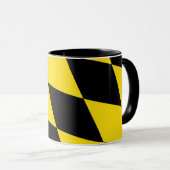 Mug noir Combo avec drapeau de Munich, Bavière (Devant droit)