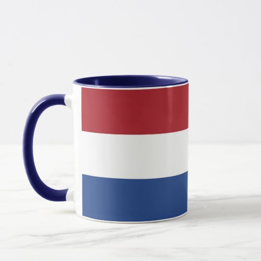 Mug noir Combo avec drapeau de Pays-Bas (Gauche)