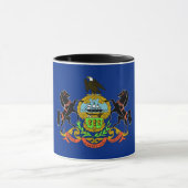 Mug noir Combo avec drapeau de Pennsylvanie, USA (Centre)