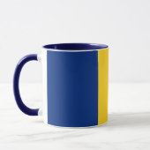 Mug noir Combo avec drapeau de Roumanie (Gauche)